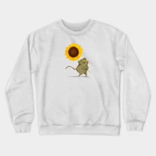 Bavarian Pine Vole with a Sunflower Crewneck Sweatshirt